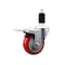 Service Caster 3.5'' Red Poly Swivel 1-3/8'' Expanding Stem Caster Total Lock Brake SCC-EXTTL20S3514-PPUB-RED-138 - alternate 1